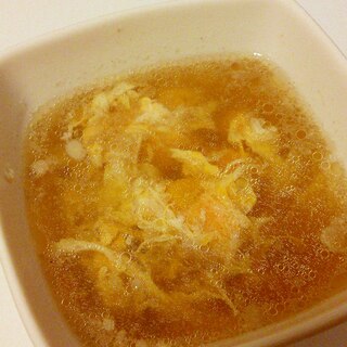 ゆで汁アレンジ★コーンとかきたまの中華スープ
